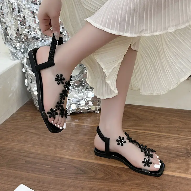 Fairy-Style Transparent Belt Flat Sandals 2025 — feature 5