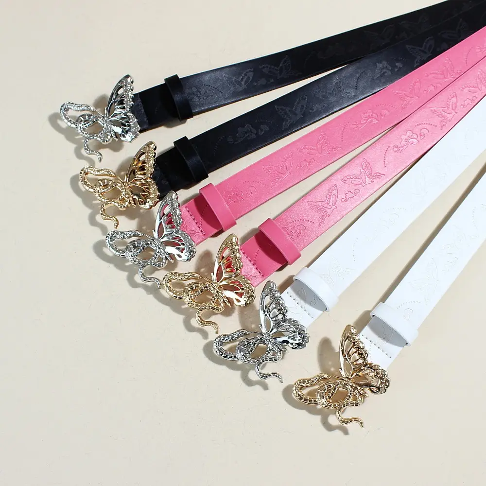 Women's Butterfly Belt with Gold Plated Buckle - Image 8