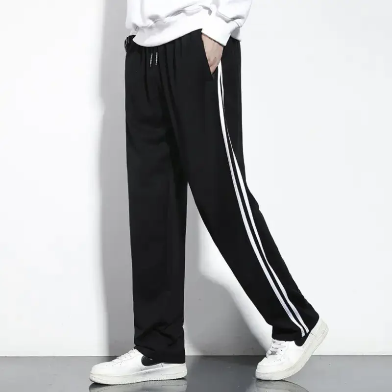 Black Slim Fit School Pants for Kids Spring Summer - Image 2