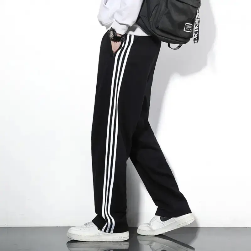 Black Slim Fit School Pants for Kids Spring Summer - Image 3