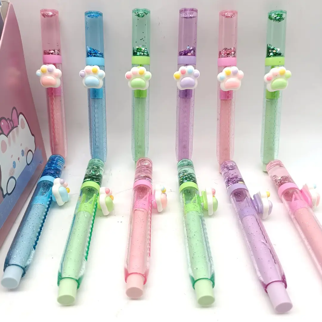 New Model Little Pony Princess Liquid Sand Eraser, Students' Favorite Creative Glitter Eraser, Clean with Less Residue, Push-Pull Eraser Supply