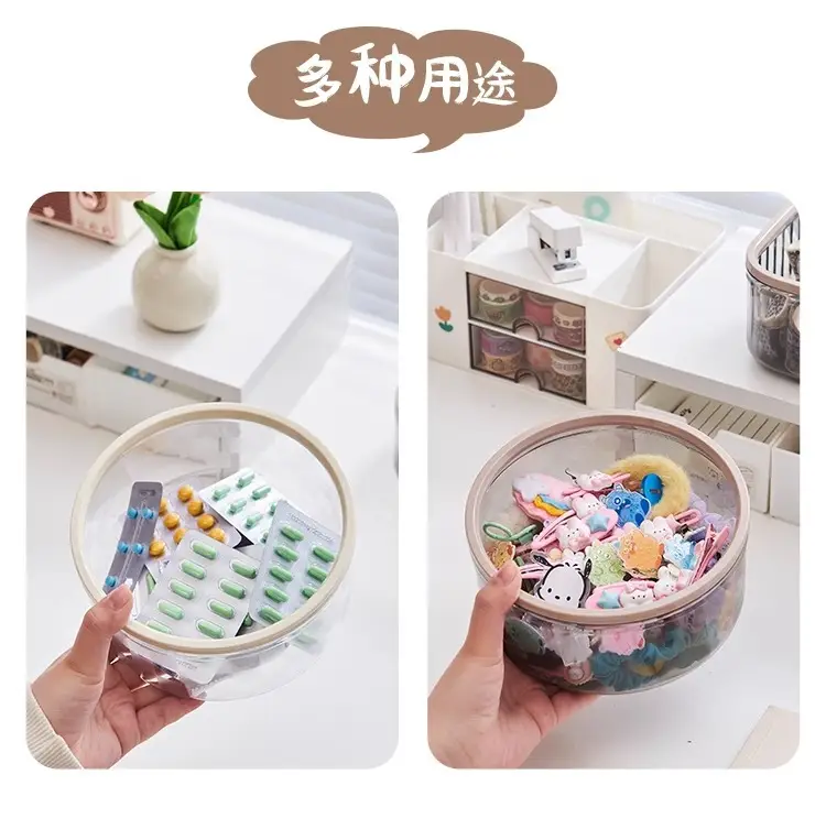 Children's Hair Accessories Storage Box Desktop Girl's Rubber Band Hair Rope Hair Clip Hair Rings Hair Band Transparent Jewelry Box — feature 22