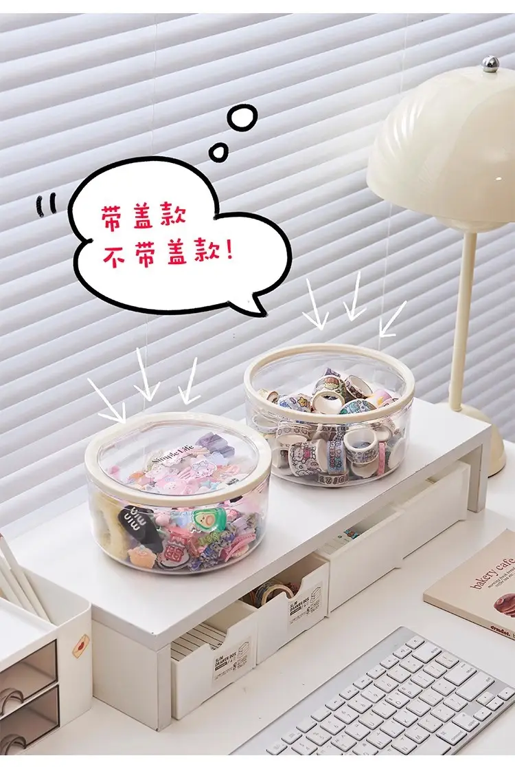 Children's Hair Accessories Storage Box Desktop Girl's Rubber Band Hair Rope Hair Clip Hair Rings Hair Band Transparent Jewelry Box — feature 24