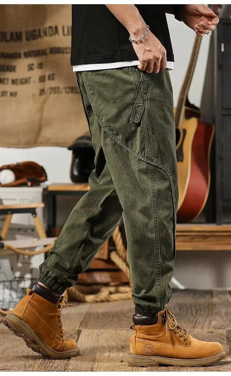 Harlan Men's Brown Slimming Leg Pants Heavy Autumn Wear — feature 11
