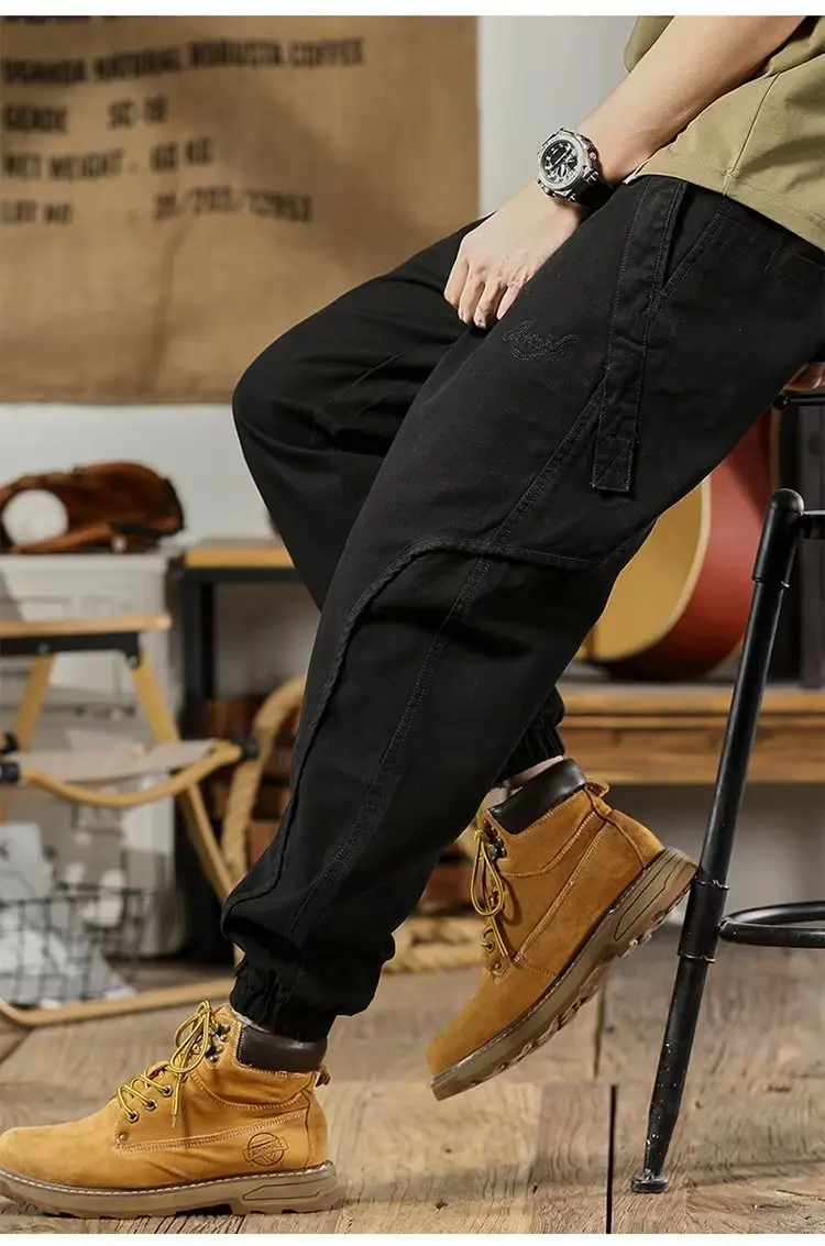 Harlan Men's Brown Slimming Leg Pants Heavy Autumn Wear — feature 13