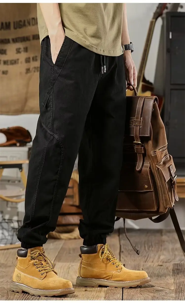 Harlan Men's Brown Slimming Leg Pants Heavy Autumn Wear — feature 14