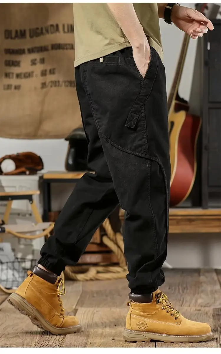 Harlan Men's Brown Slimming Leg Pants Heavy Autumn Wear — feature 15