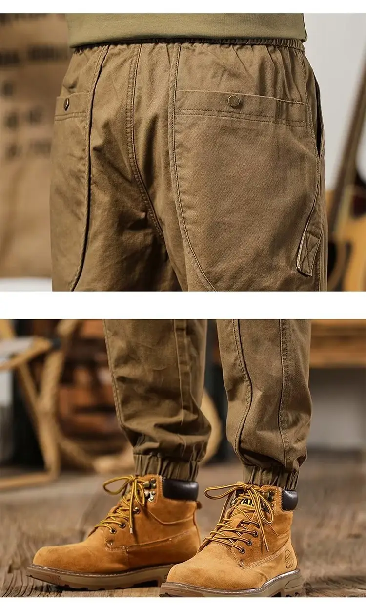 Harlan Men's Brown Slimming Leg Pants Heavy Autumn Wear — feature 18