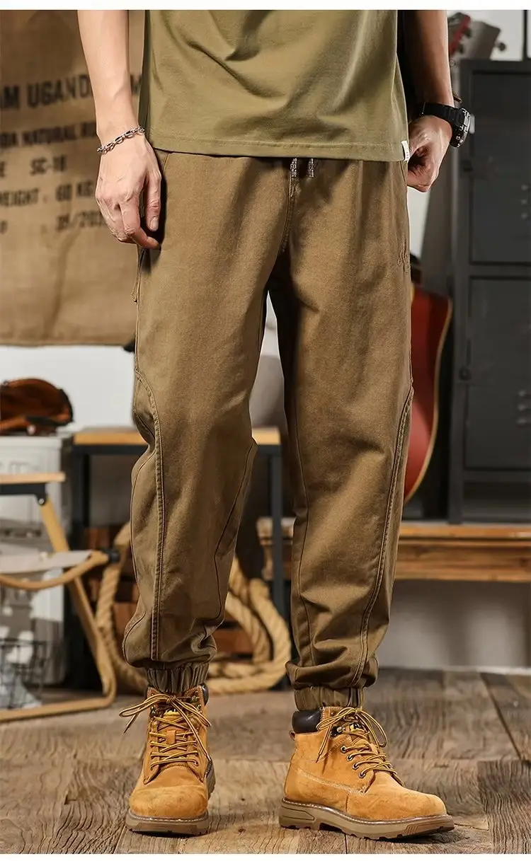 Harlan Men's Brown Slimming Leg Pants Heavy Autumn Wear — feature 5