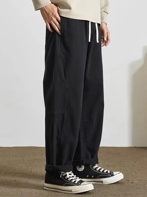 Japanese Style Loose Fit Casual Sweatpants Black