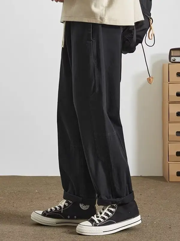 Japanese Style Loose Fit Casual Sweatpants Black
