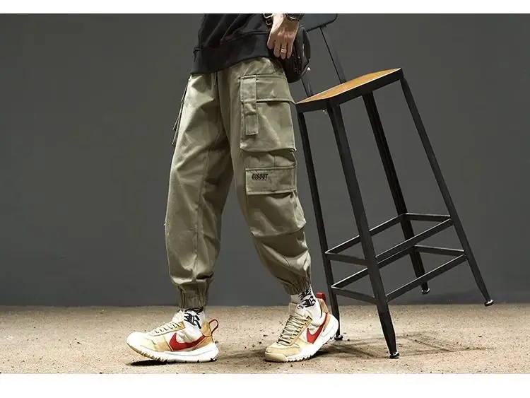 Men Velvet Cargo Pants Black Large Casual Wear — feature 22