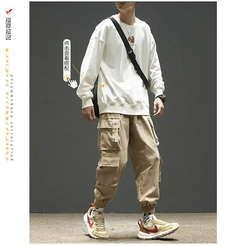 Men Velvet Cargo Pants Black Large Casual Wear — feature 5