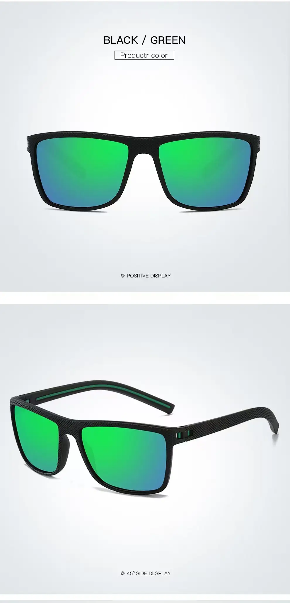 Men Polarized Sunglasses Black Frame White Silver — feature 12