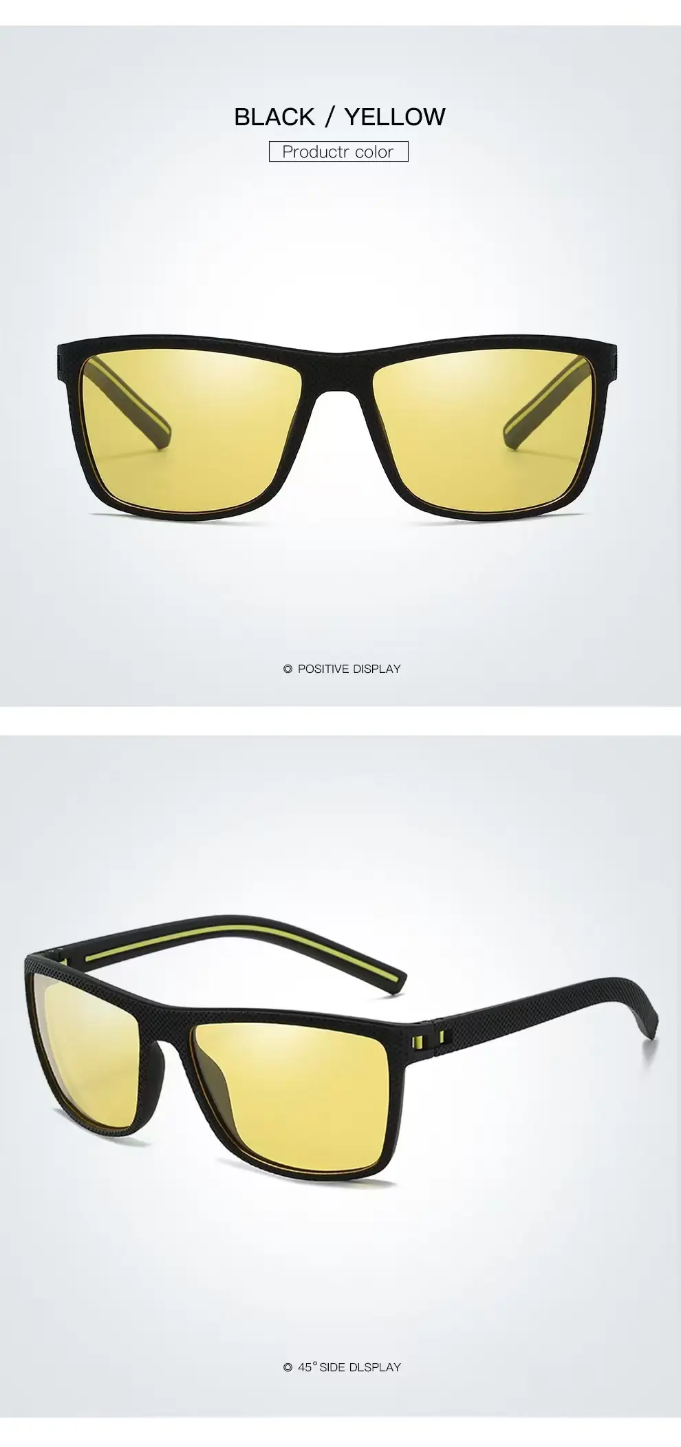 Men Polarized Sunglasses Black Frame White Silver — feature 16