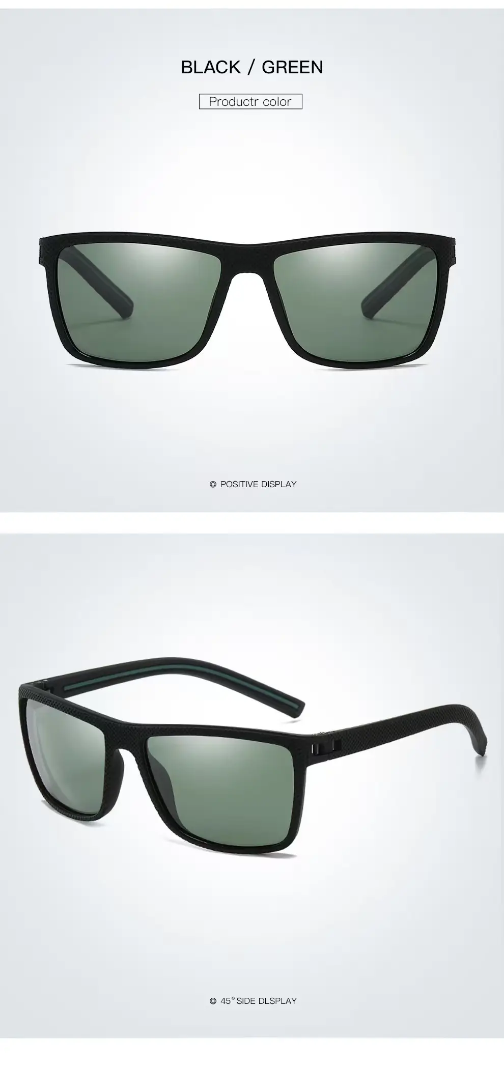 Men Polarized Sunglasses Black Frame White Silver — feature 23