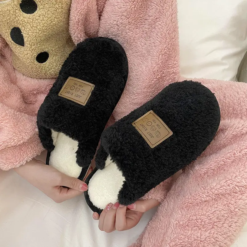 Soft Cotton Slippers Men Women Autumn Winter Warm Non-Slip - Image 5