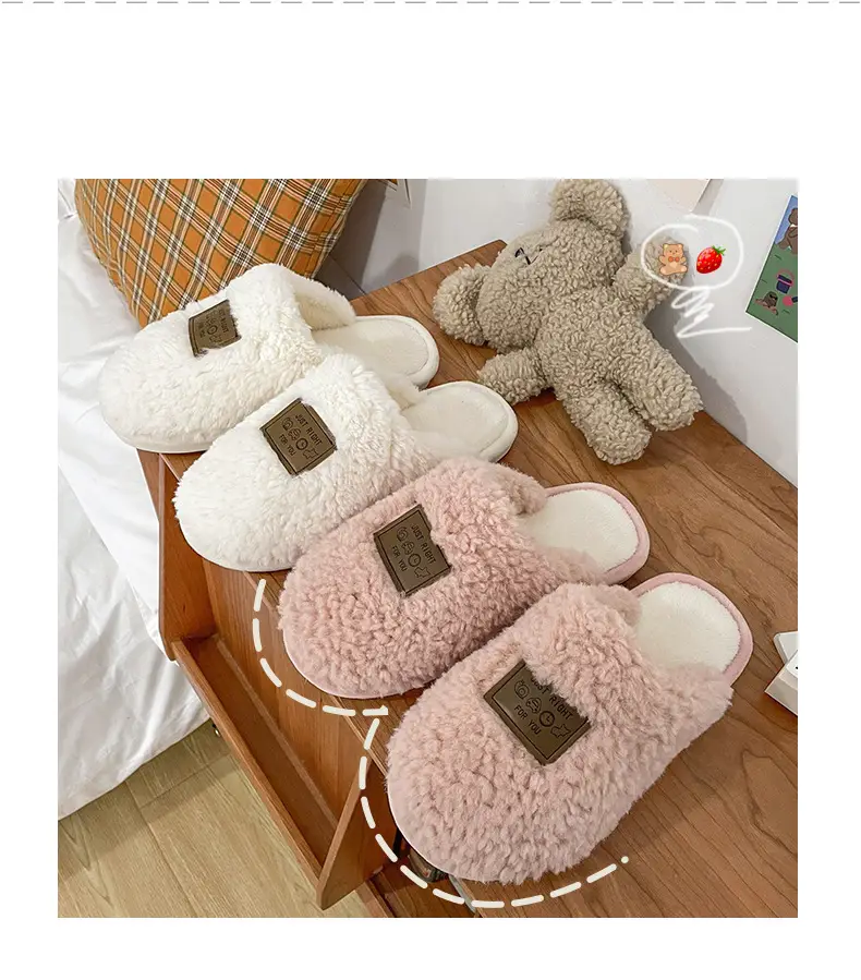 Soft Cotton Slippers Men Women Autumn Winter Warm Non-Slip — feature 4