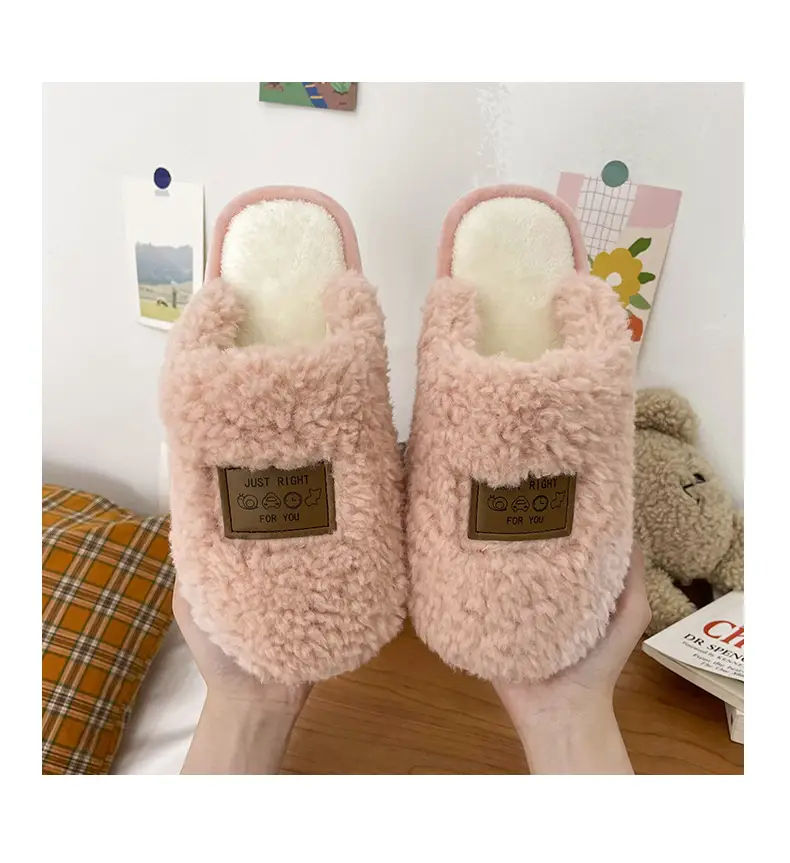 Soft Cotton Slippers Men Women Autumn Winter Warm Non-Slip — feature 9