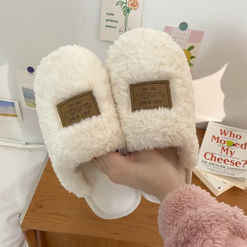 Soft Cotton Slippers Men Women Autumn Winter Warm Non-Slip - Image 2