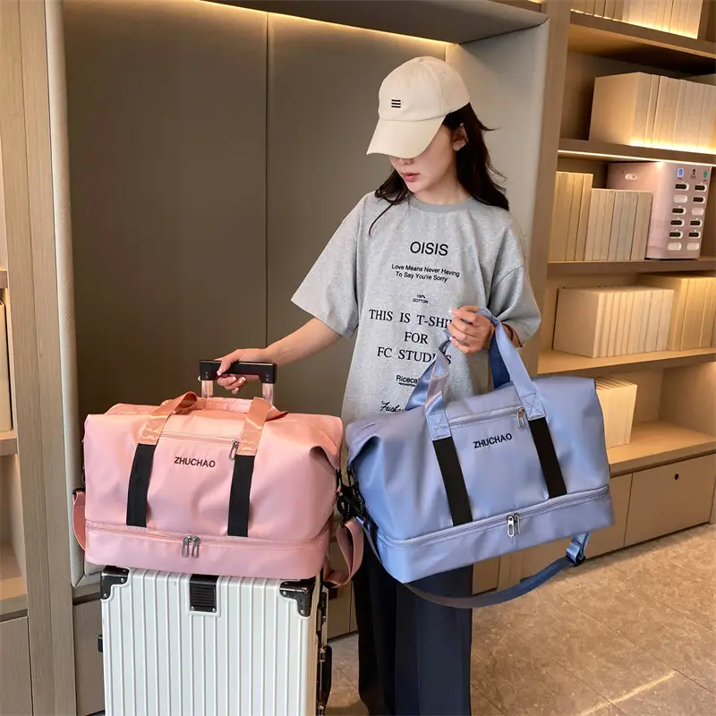 Portable Travel Bag Set Pink & Blue for Women