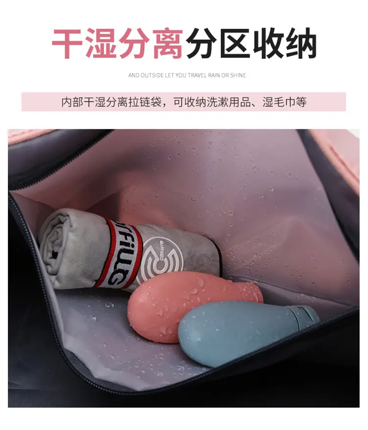 Portable Travel Bag Set Pink & Blue for Women — feature 10