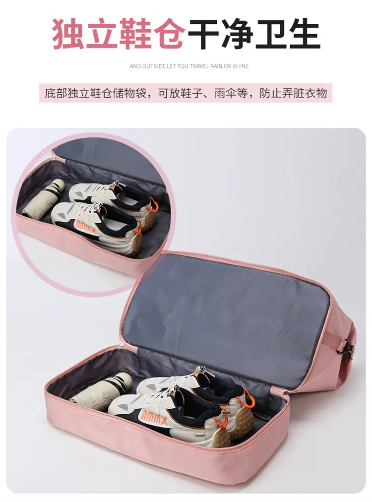 Portable Travel Bag Set Pink & Blue for Women — feature 11