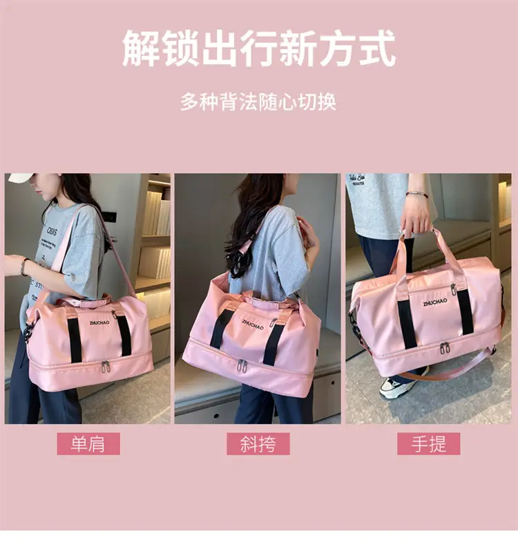 Portable Travel Bag Set Pink & Blue for Women — feature 12