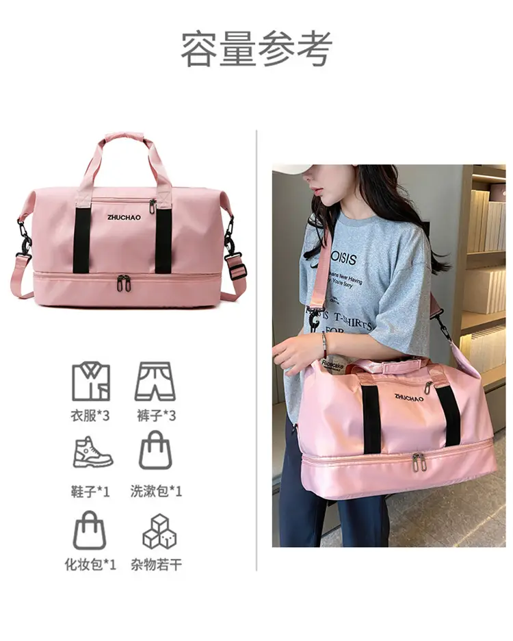 Portable Travel Bag Set Pink & Blue for Women — feature 16