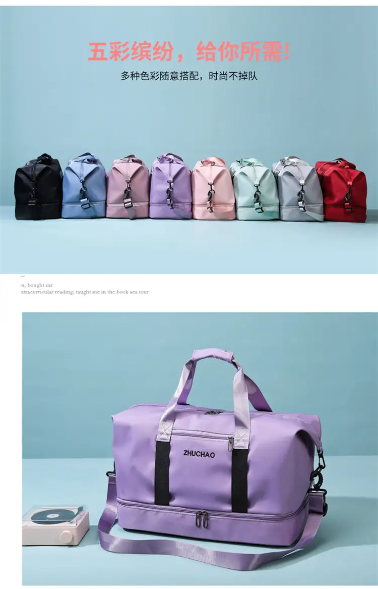 Portable Travel Bag Set Pink & Blue for Women — feature 17
