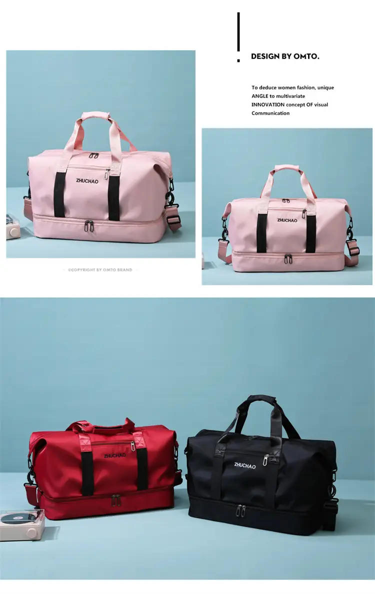 Portable Travel Bag Set Pink & Blue for Women — feature 18