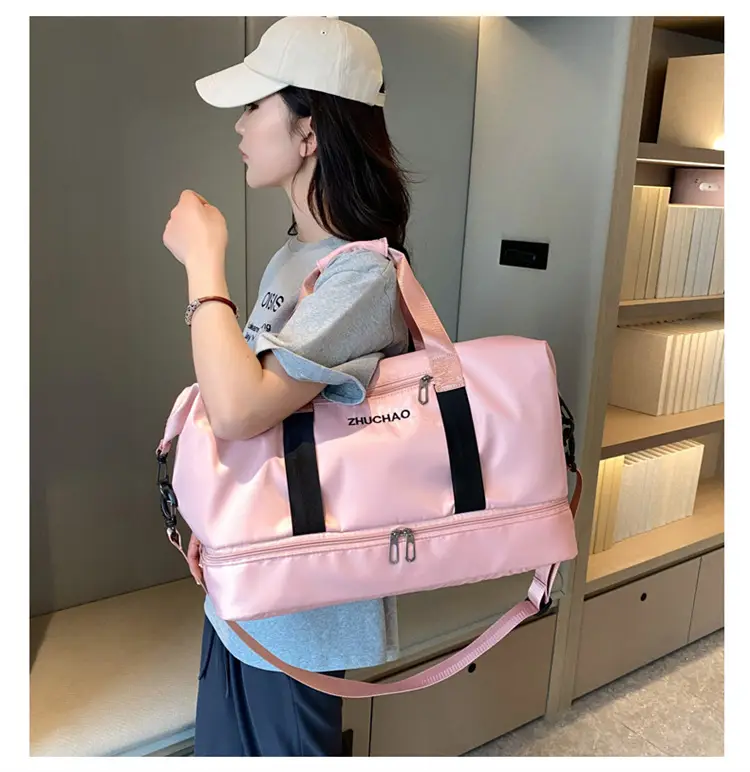 Portable Travel Bag Set Pink & Blue for Women — feature 45