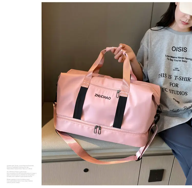 Portable Travel Bag Set Pink & Blue for Women — feature 46