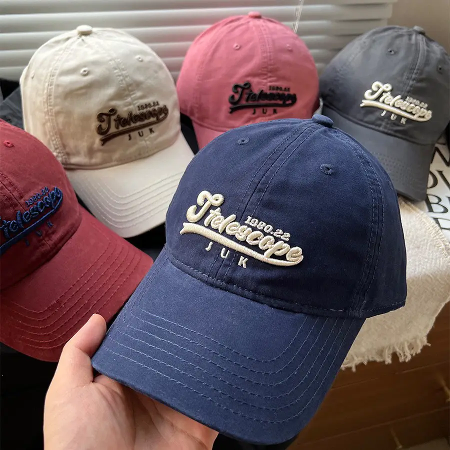 Korean Embroidered Baseball Cap with Sun Protection - Image 11