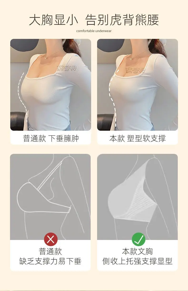 Women's Ultra-Thin Full Cup Bra for Big Chest Summer Wear — feature 6