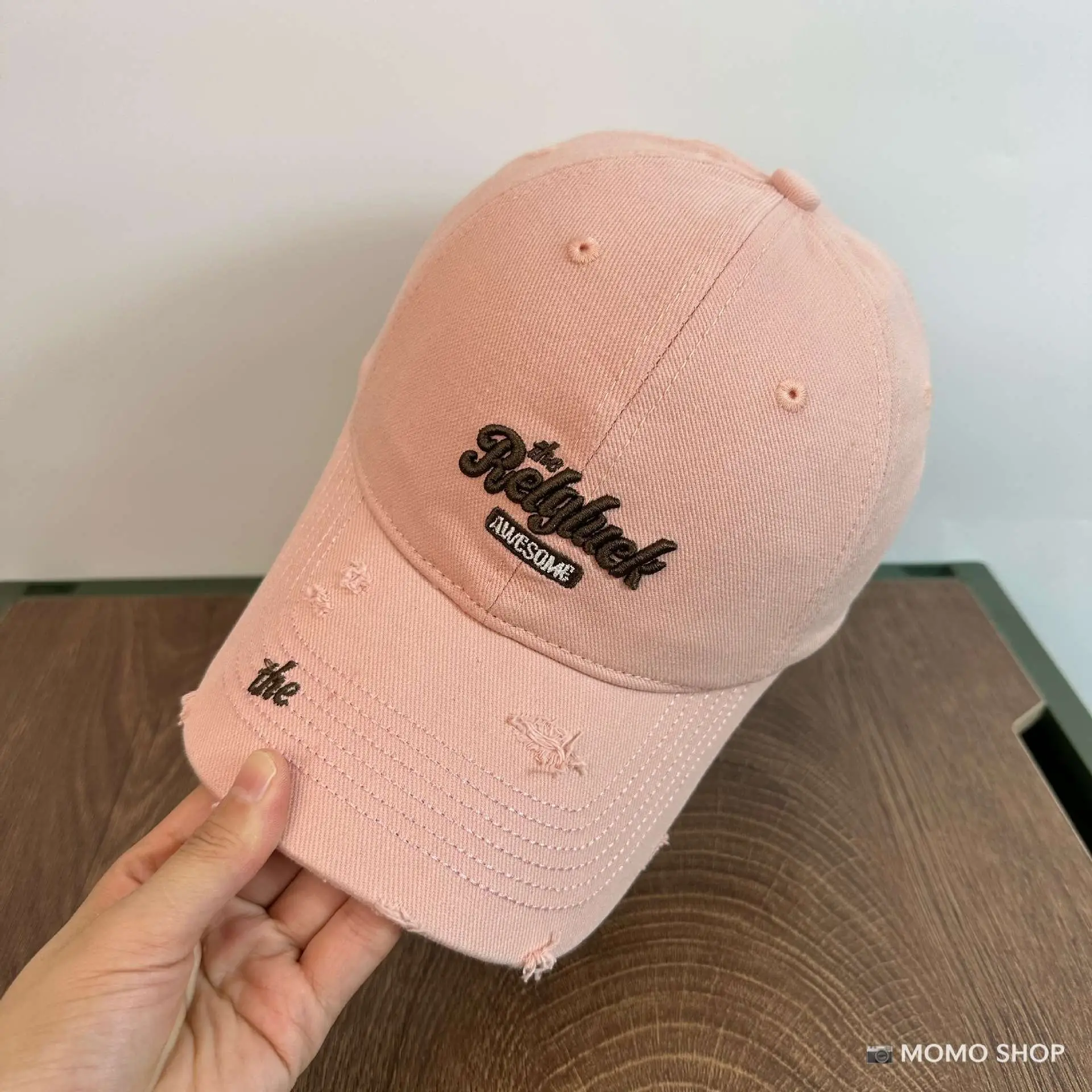 Korean Style Washed Ripped Baseball Cap Men Women - Image 9