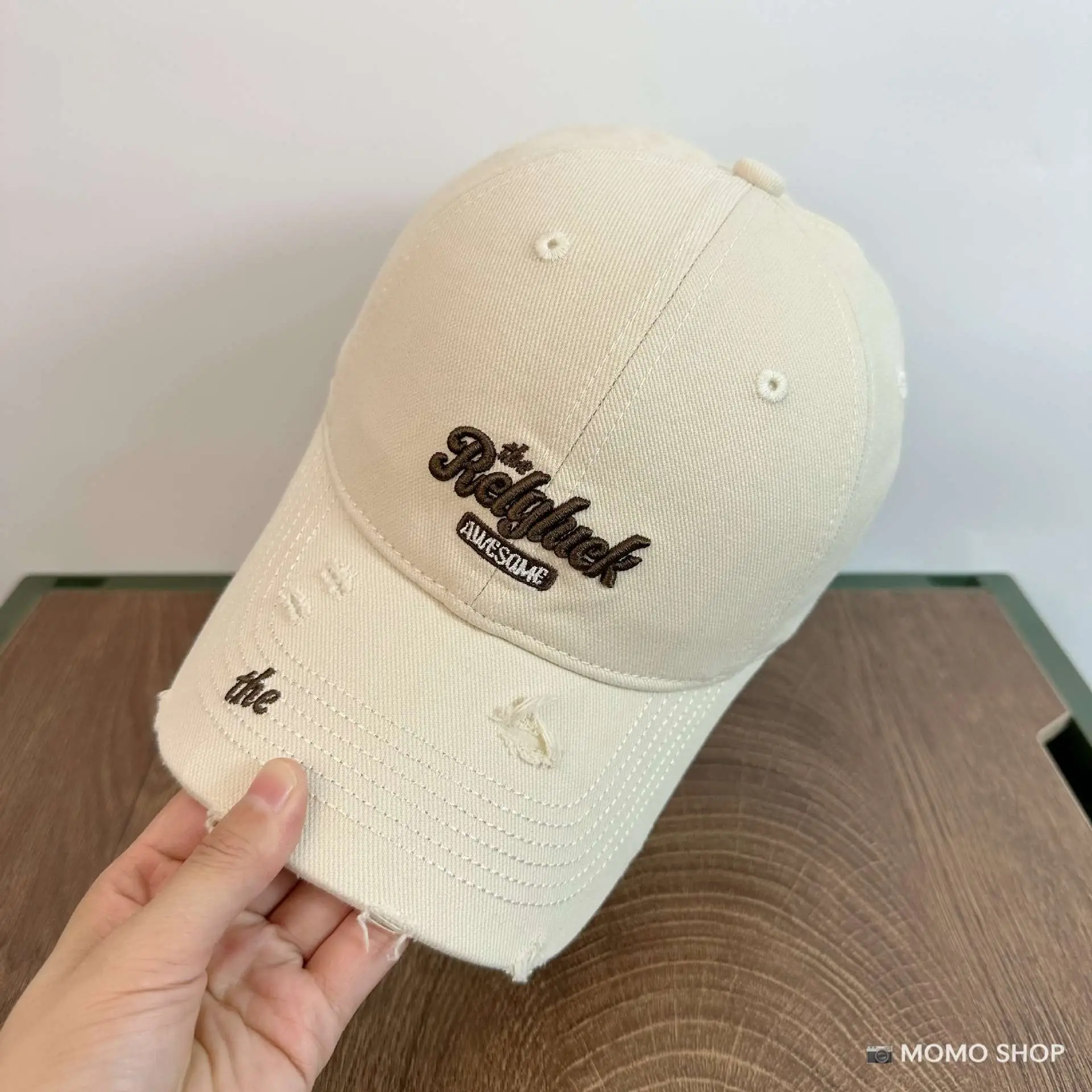 Korean Style Washed Ripped Baseball Cap Men Women - Image 10