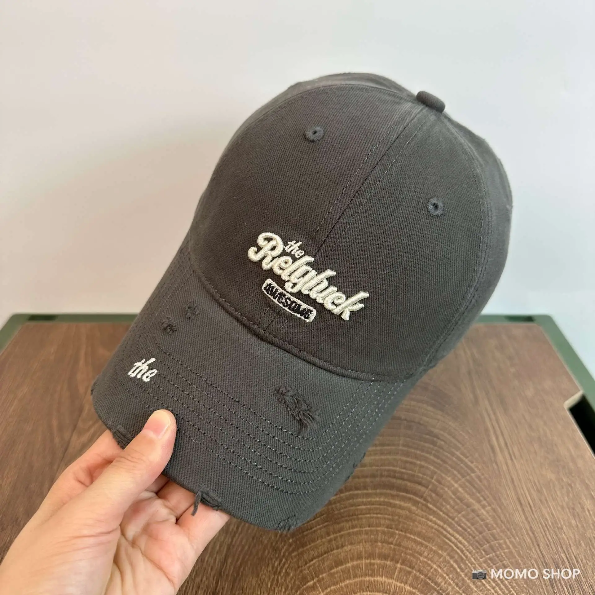 Korean Style Washed Ripped Baseball Cap Men Women - Image 11