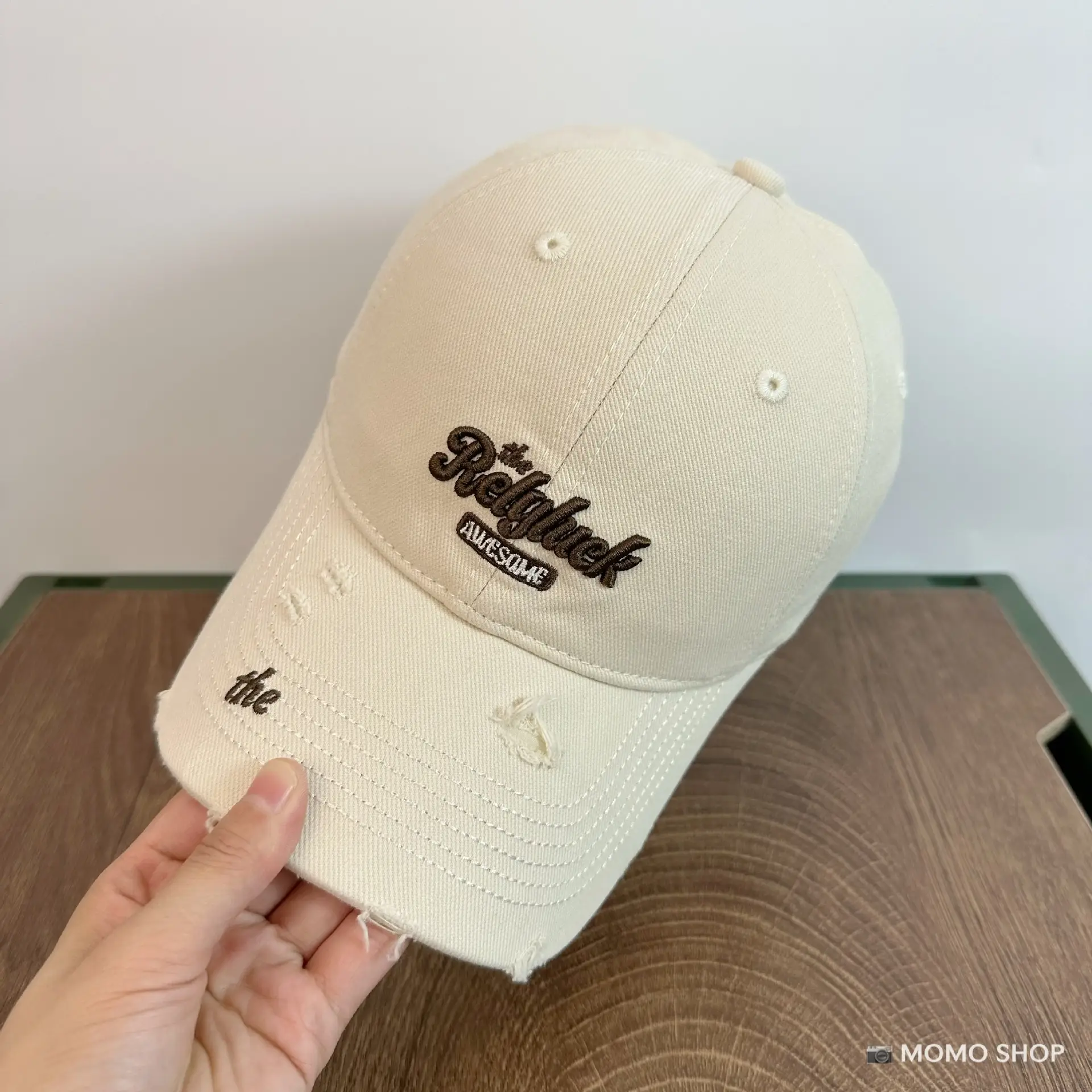 Korean Style Washed Ripped Baseball Cap Men Women - Image 2