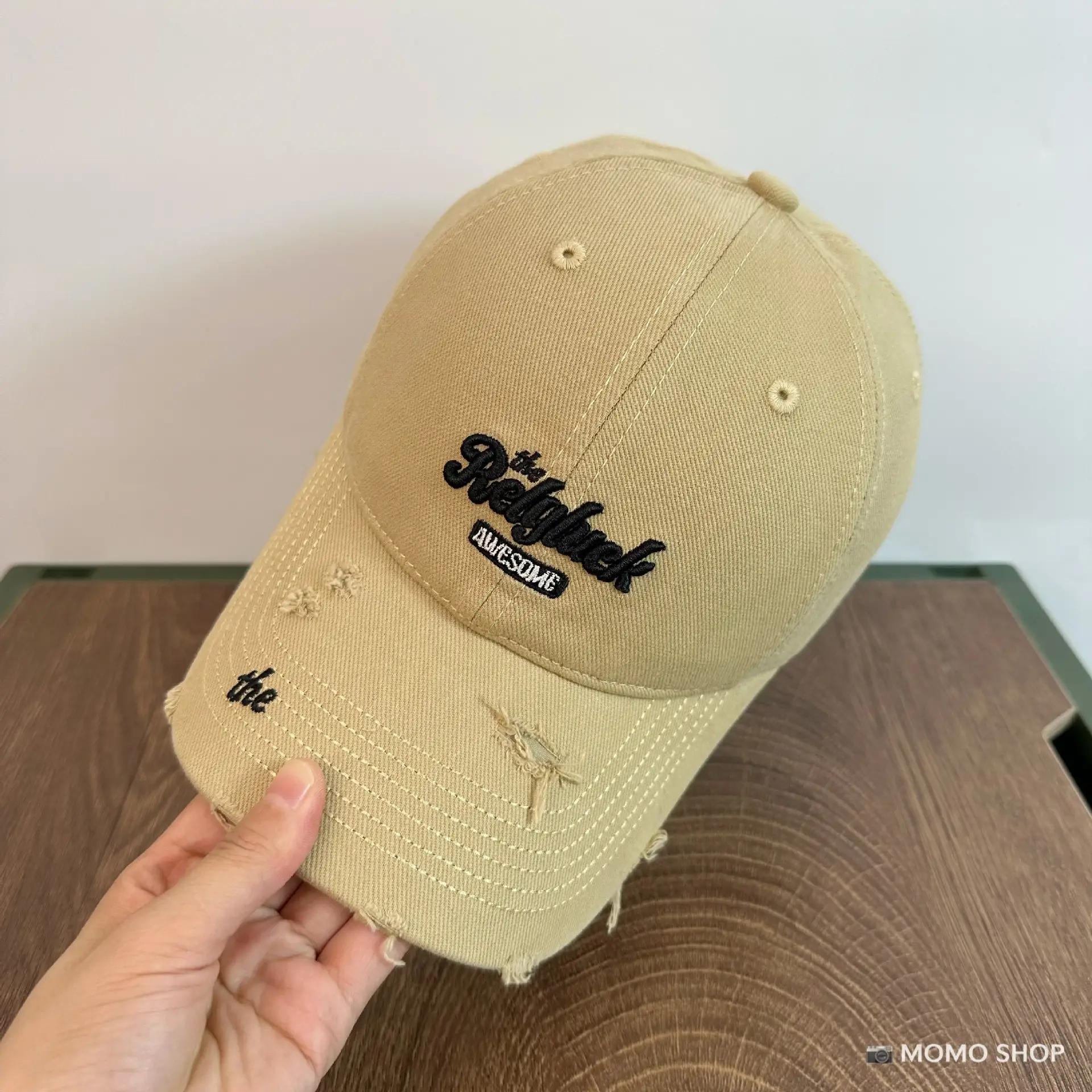 Korean Style Washed Ripped Baseball Cap Men Women - Image 3