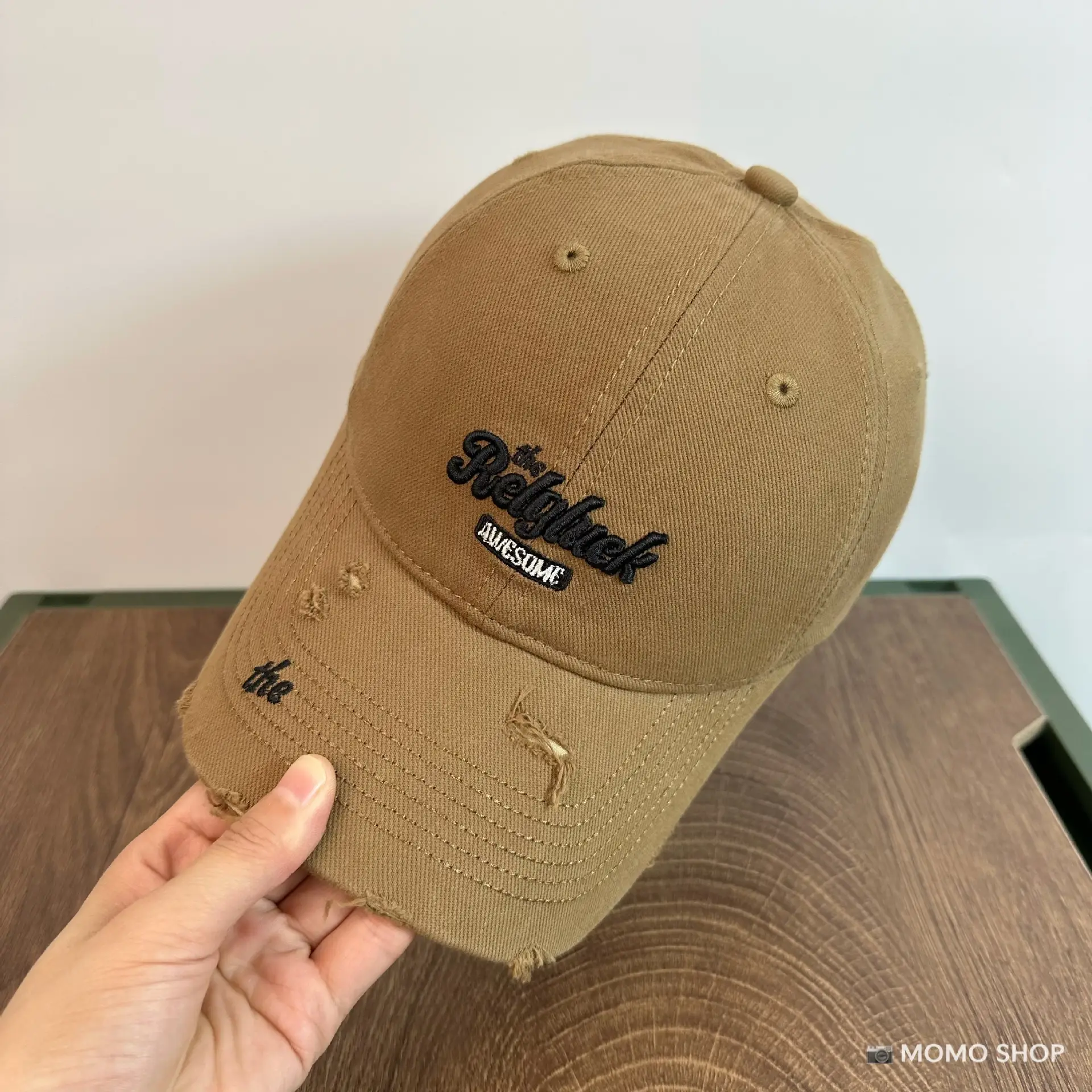 Korean Style Washed Ripped Baseball Cap Men Women - Image 4