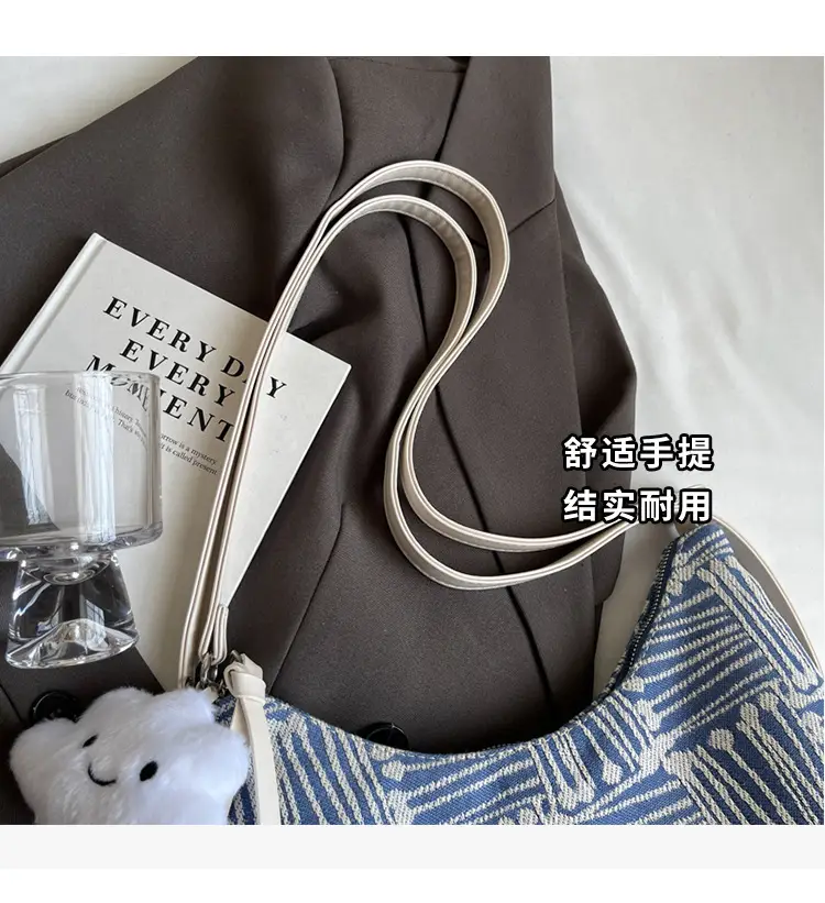 Women's Fashionable Striped Backpack with Cute Bear Charm — feature 7