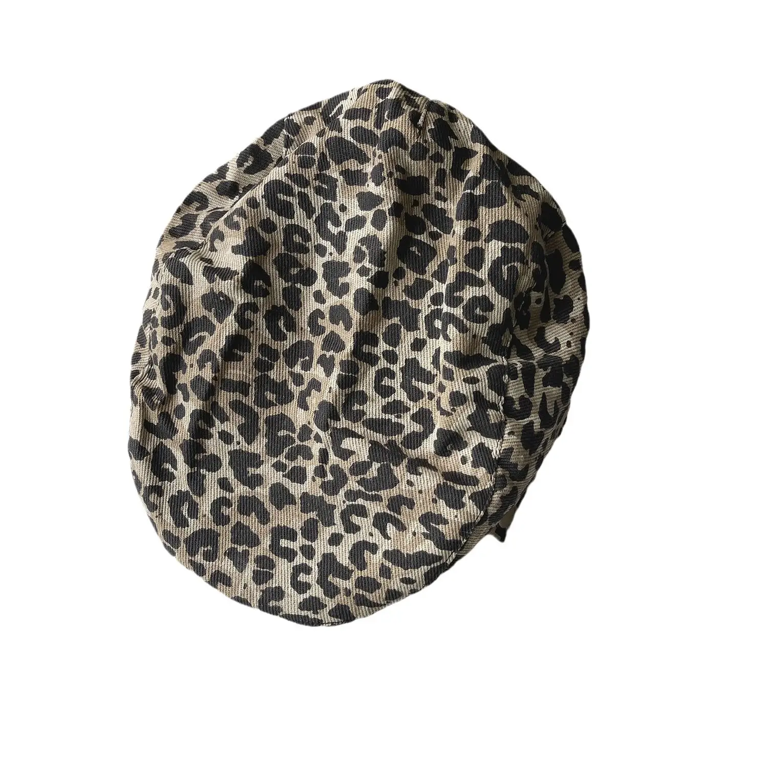 Leopard Print Forward Hat for Women Retro Face Show - Image 5