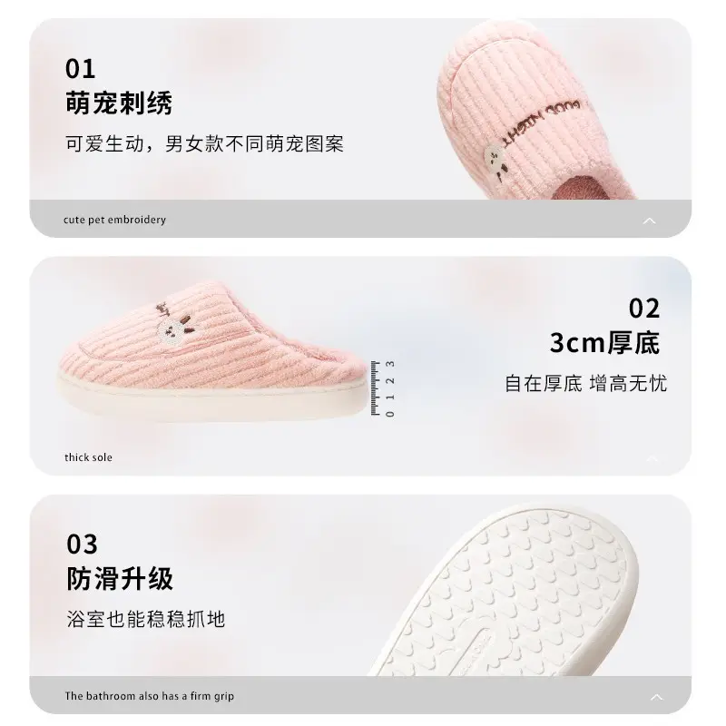 Women Winter Wool Slippers Grey New 2025 - Image 7