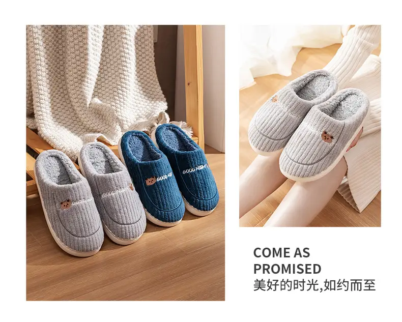 Women Winter Wool Slippers Grey New 2025 — feature 12