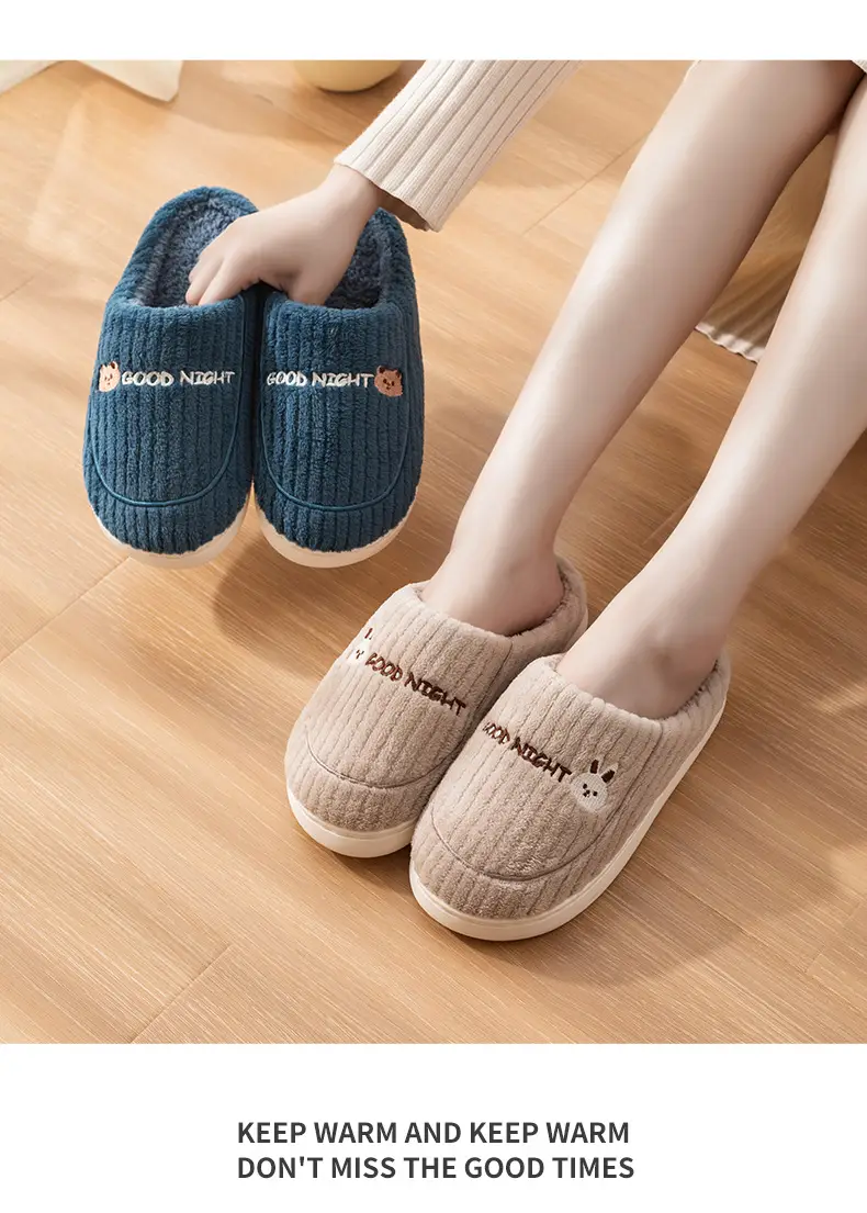 Women Winter Wool Slippers Grey New 2025 — feature 13