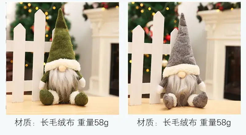 Santa Claus Faceless Dolls Christmas Decorations Scandinavian Style — feature 2