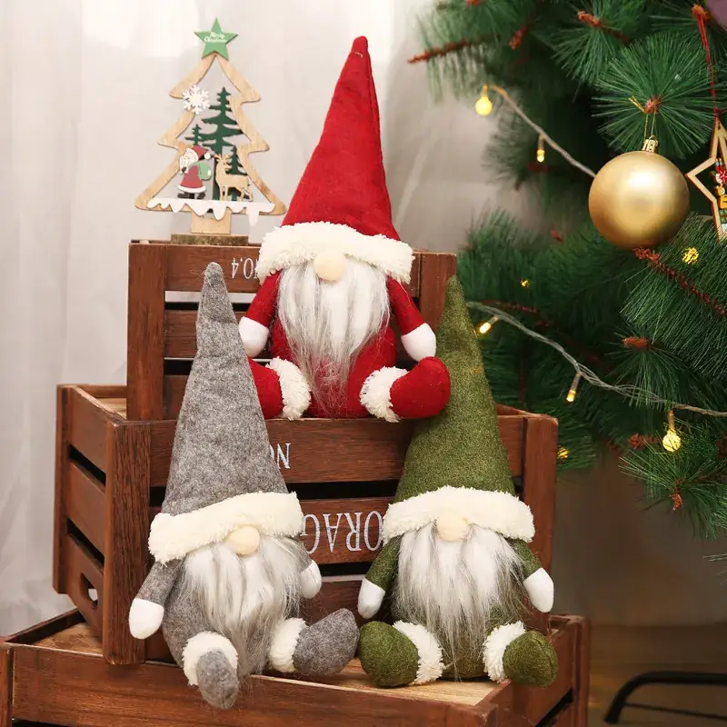 Santa Claus Faceless Dolls Christmas Decorations Scandinavian Style — feature 5