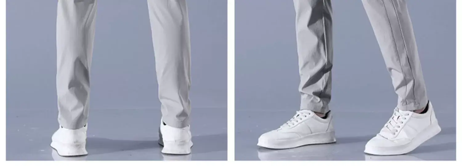 Men's Ice Silk Slim Fit Pants Grey — feature 15