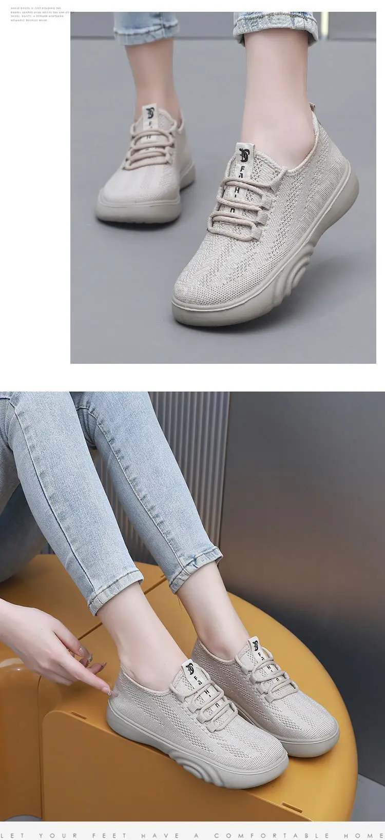 Spring and Autumn New Old Beijing Cloth Shoes Women's Fashion Casual Moms Shoes Knitted Breathable Single-layer Shoes Comfortable Wide Feet Loafers — feature 15